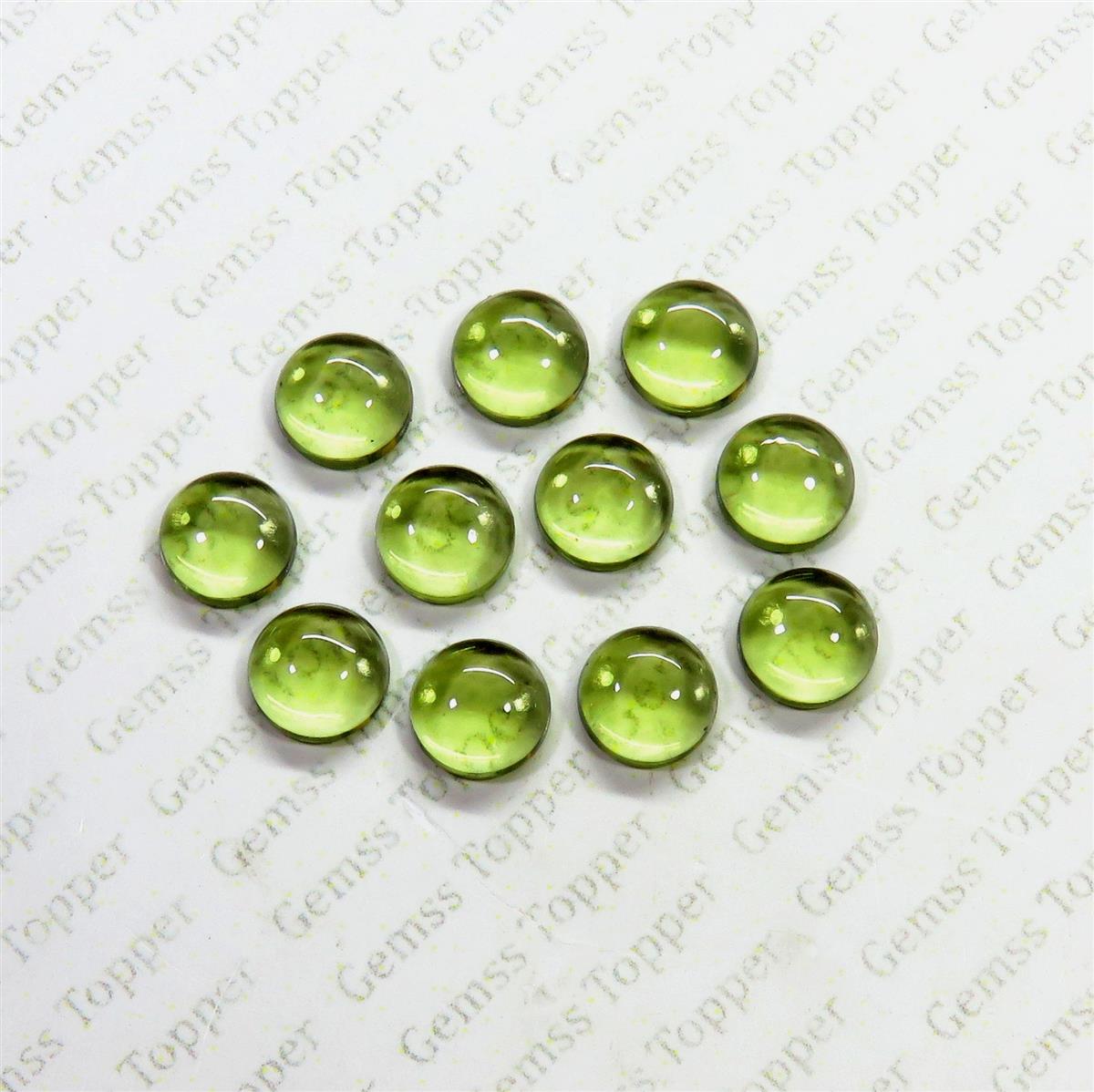 Moldavite 10x10 mm Round Cabochon